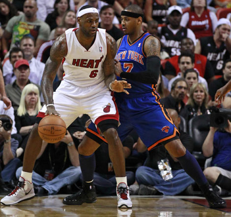 Anthony's 29, Amare's block lead Knicks, 91-86