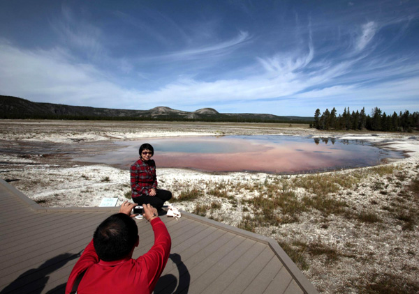 Amazing landscapes of Yellowstone National Park