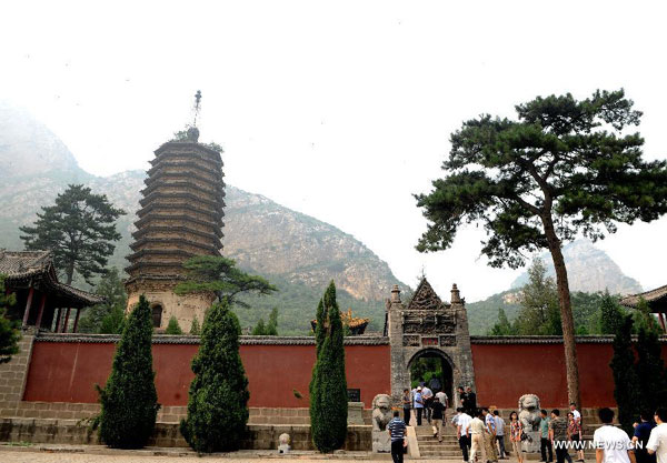 Scenery of Jueshan Temple in Lingqiu county, Shanxi province