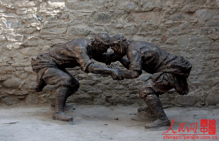 Thousand-year-old Ganbao Tibetan stone village in Lixian, SW China's Sichuan