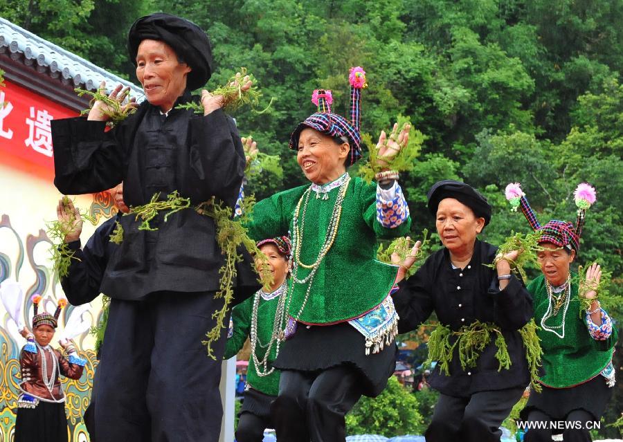 The Zhuang ethnic group celebrate 'Huajie Festival'