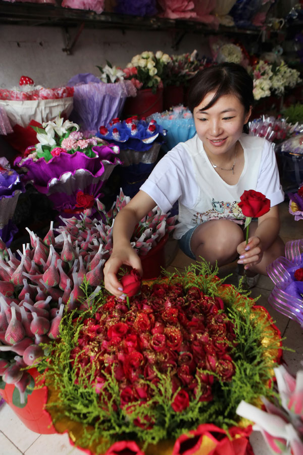 Flowers blossom for Qixi