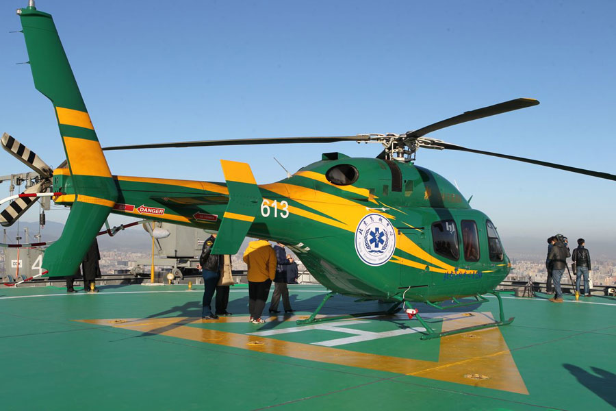 Beijing activates highest helipad for emergency rescue and sightseeing