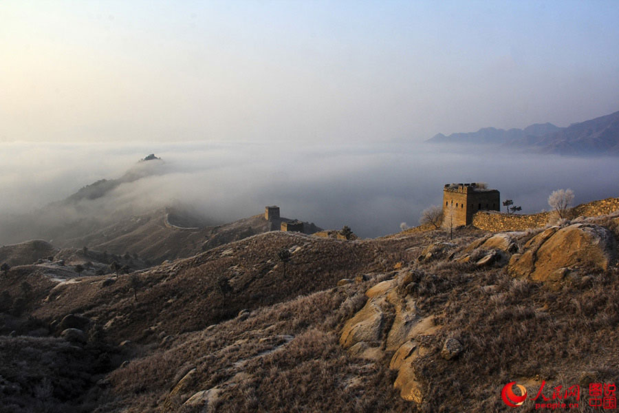 Sea of clouds in Tianqiao Great Wall