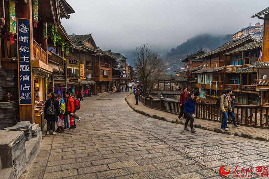Getting close to world's largest Miao nationality village