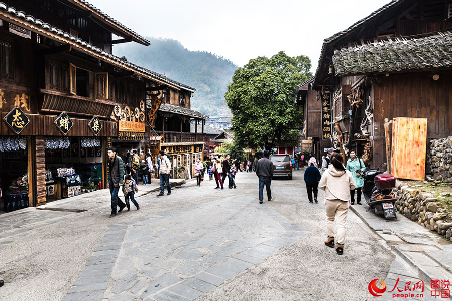 Getting close to world's largest Miao nationality village