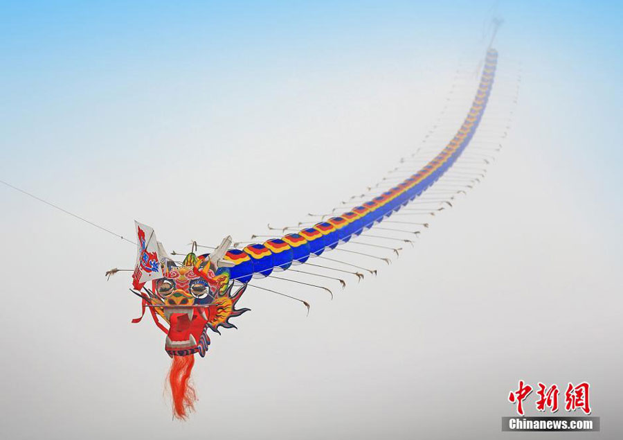 World's longest kite soars in Chongqing