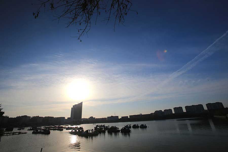 Unique city landscape of Kaifeng, Henan province