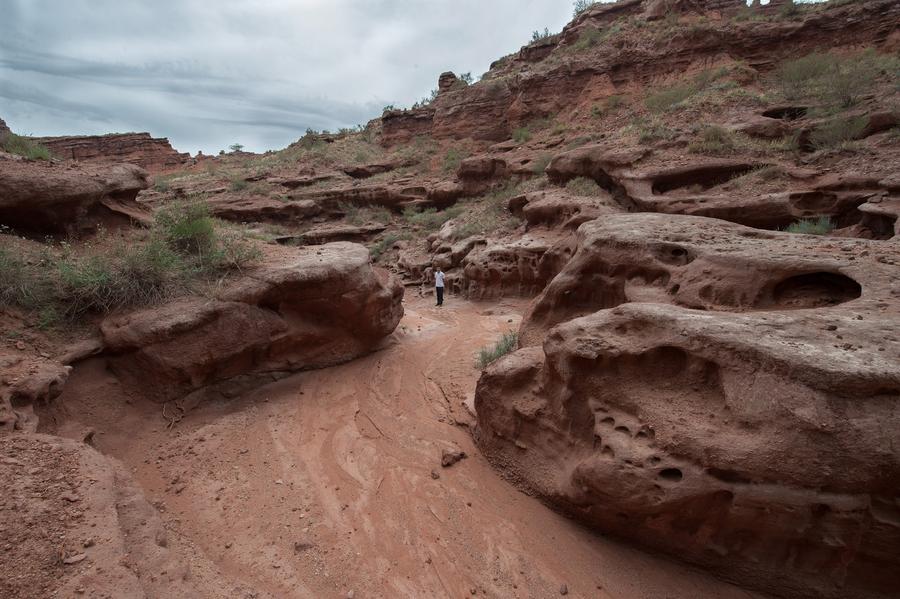 Amazing scenery of Tomur Grand Canyon in Xinjiang