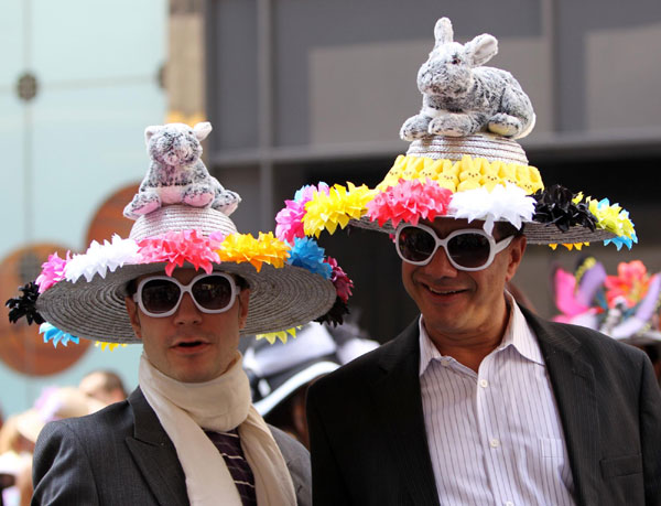 Hats show in New York Easter parade