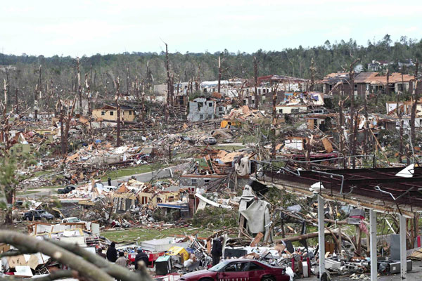 Tornadoes ravage South US