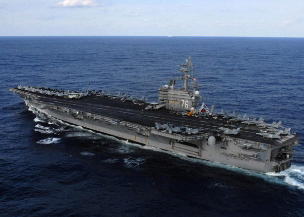 Snapshots of US aircraft carrier