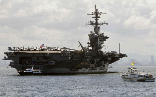 US aircraft carrier arrives in HK on 4-day visit