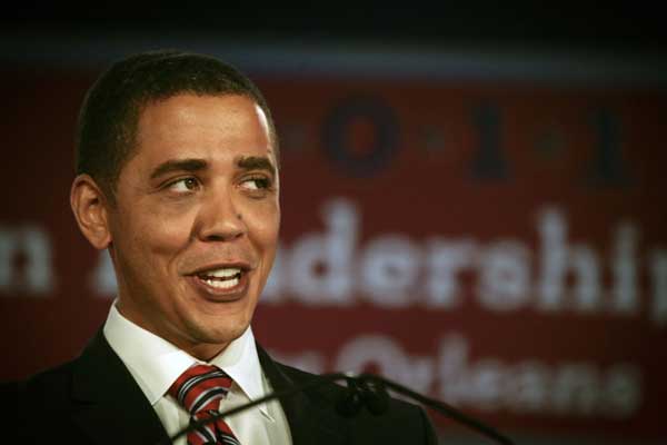 Impersonator mocks Obama at Republican forum