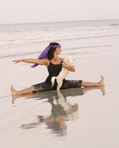 Who let the dogs in the yoga class?