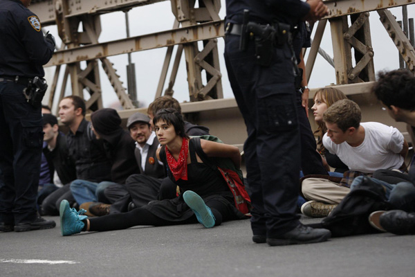 About 500 arrested in Wall Street protest