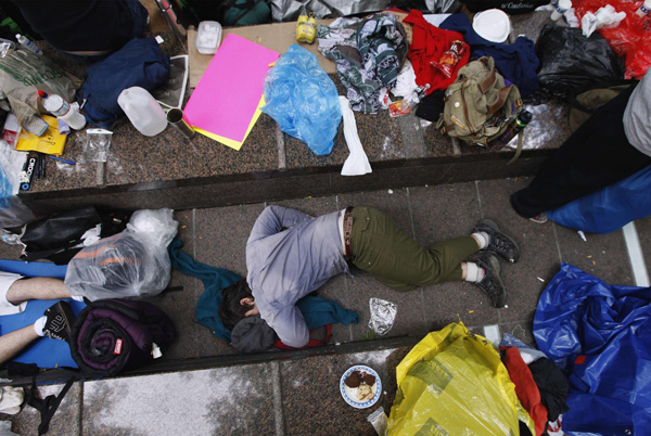 About 500 arrested in Wall Street protest