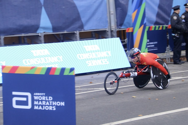 Wheelchair racers finish NYC Marathon