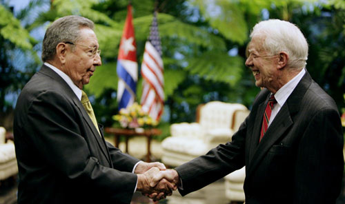Carter hopes to help improve US-Cuban ties
