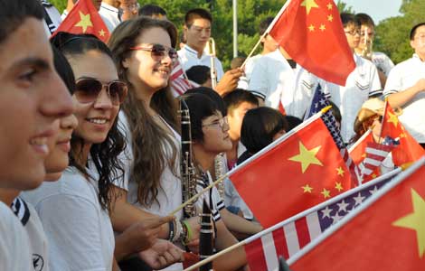 Chinese students visit US in exchange program