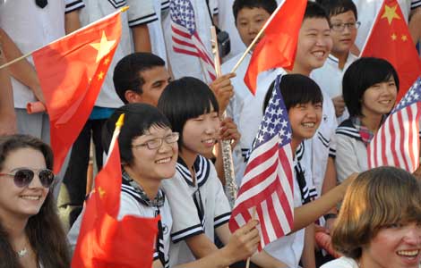 Chinese students visit US in exchange program