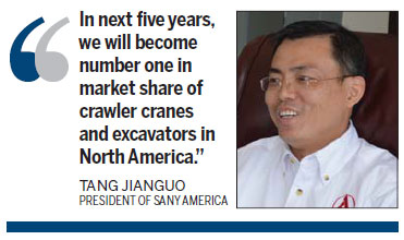 Sany does heavy lifting in pursuit of growth in US