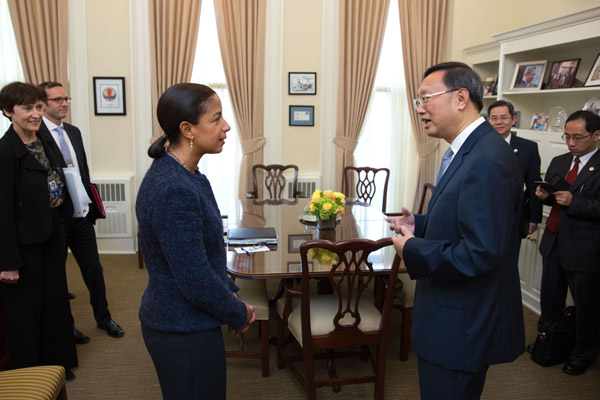 Yang Jiechi meets with US National Security Advisor