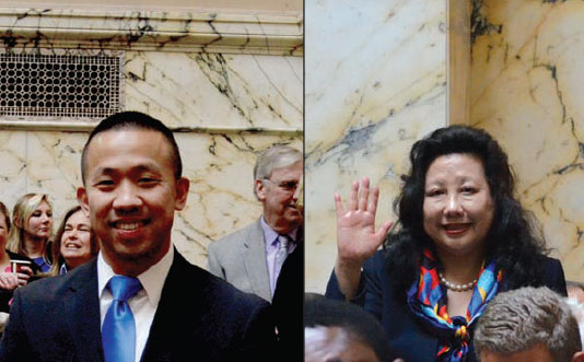 Two Chinese-American reps sworn in