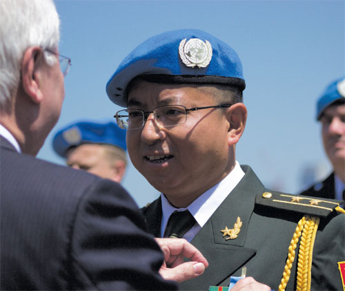 Chinese soldier gets UN award