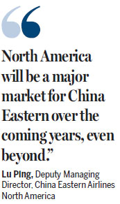 China Eastern growing in North America
