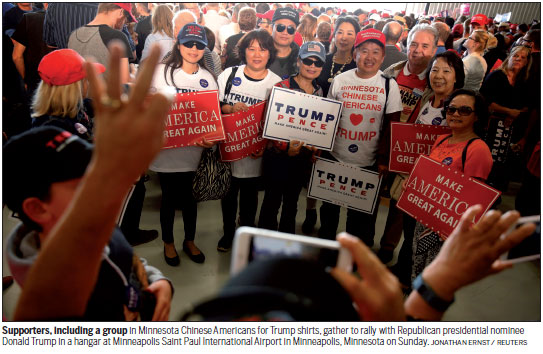 Trump reaches out to Chinese voters