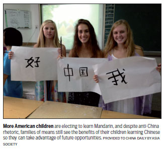 'Rich folks' in US want their children to learn Mandarin