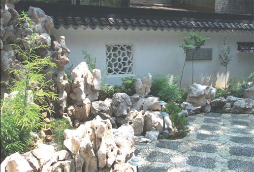 At peace in the garden