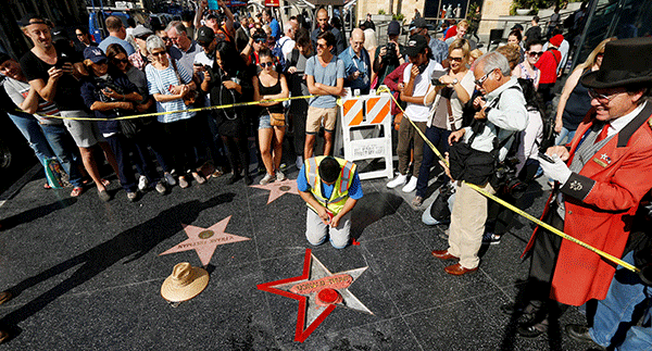 US presidential candidate Trump's Hollywood Walk of Fame star destroyed