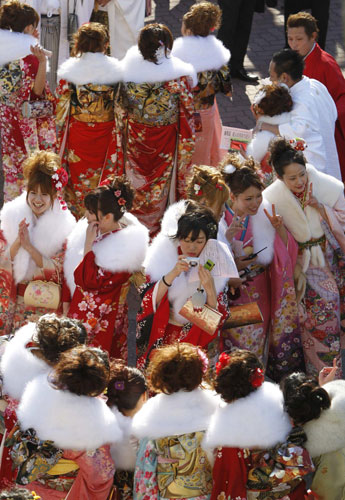 Day for girls who reached 20 in Japan