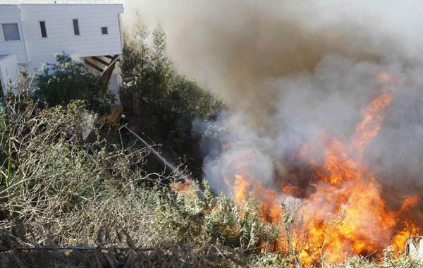 Forest fire ravages Santiago city