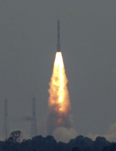 India launches rocket carrying 3 satellites