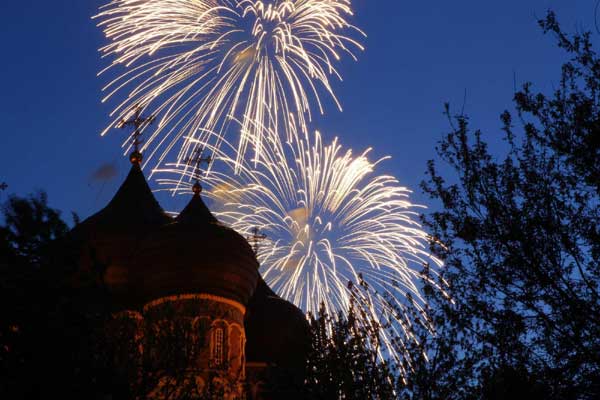 Fireworks celebrate Victory Day in Russia