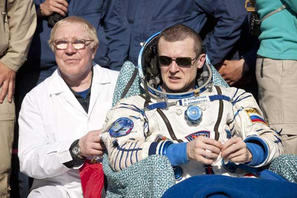 ISS astronauts lands safely in Kazakhstan