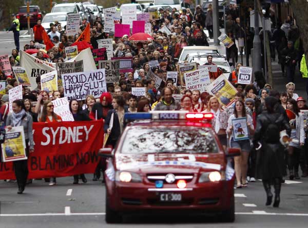 Slutwalk rally in Sydney