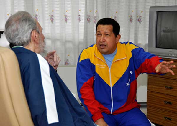 Castros visit Hugo Chavez at Cuban hospital