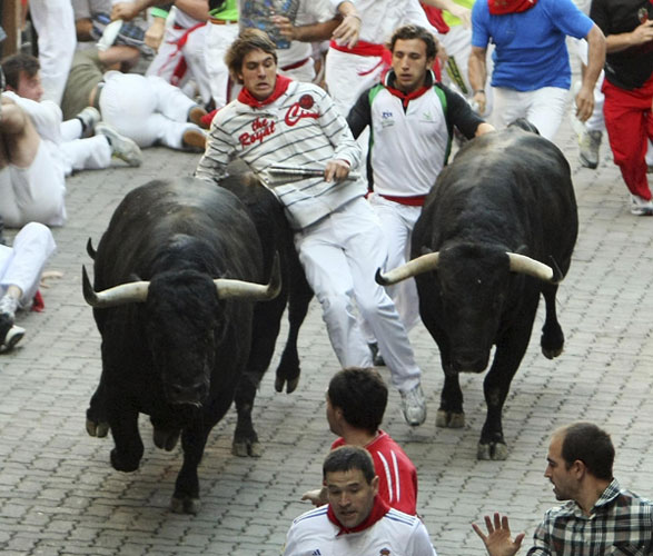 Bulls run at San Fermin festival