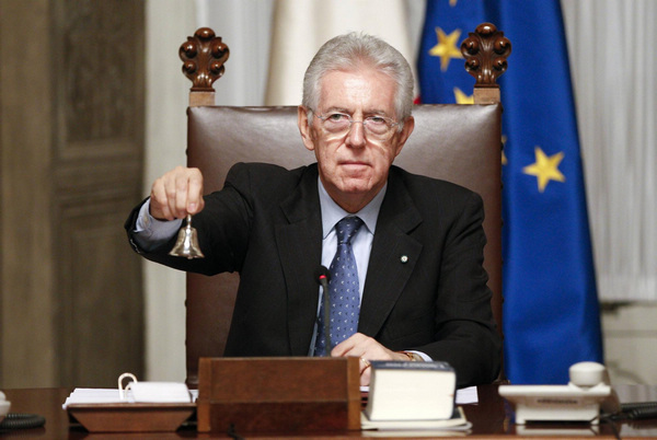 Monti forms new Italian government