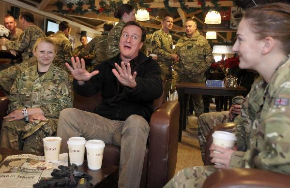 Cameron visits British troops in Afghanistan