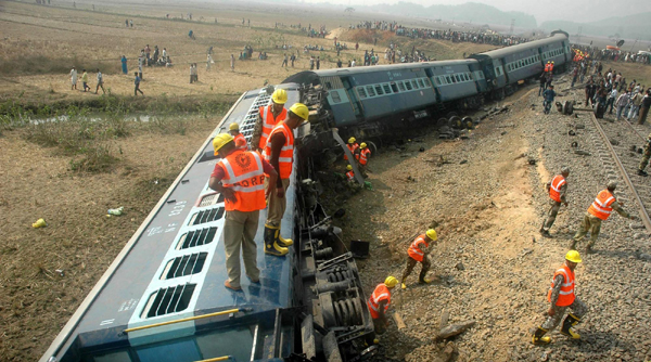 Train mishap in India