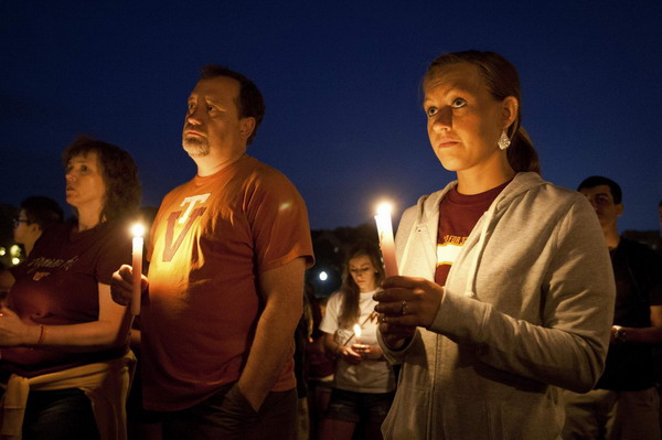 Vigil held for Virginia Tech shooting victims