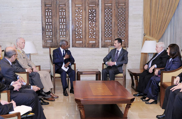 Annan urges pacifying Syria's situation