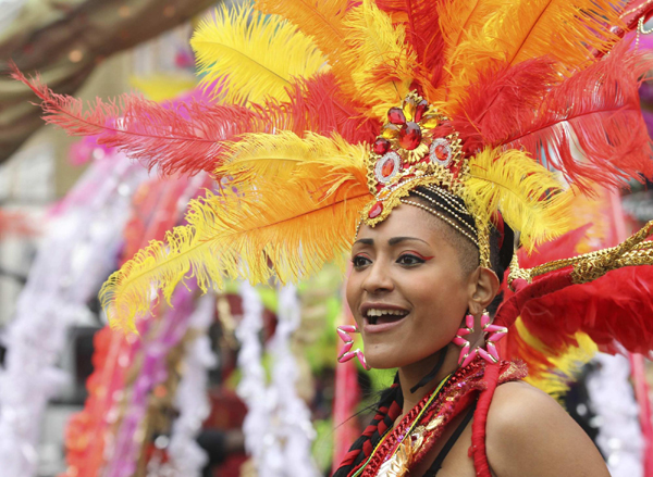 Performers dance at the Notting Hill Carnival