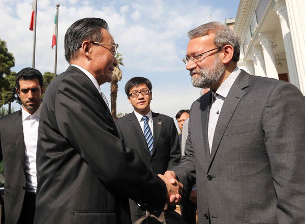 China's legislator meets Iran Parliament Speaker