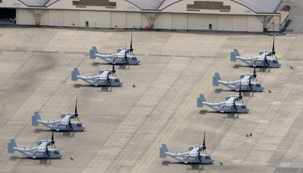 US begins Osprey test flights in W. Japan